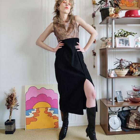 Vintage Faux Snake Skin Dress - Picture 6 of 8